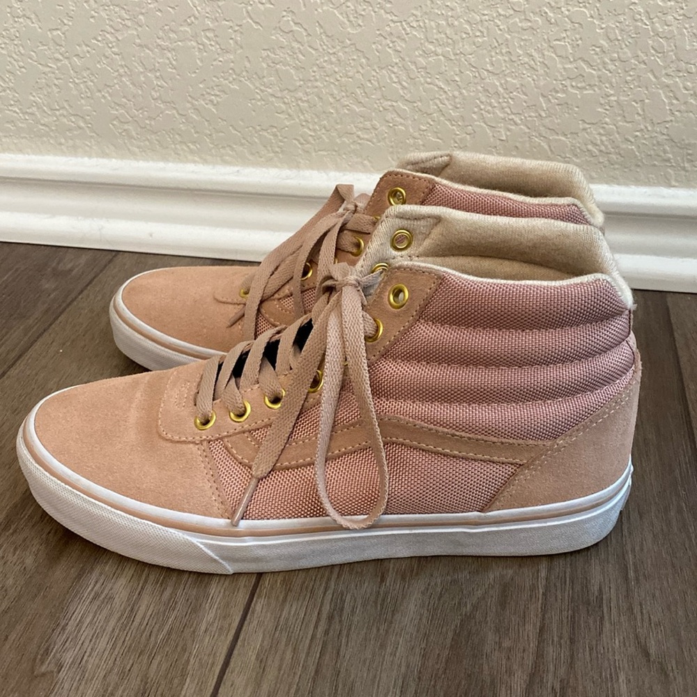Vans Dusty Rose High Top Sneakers  - size 8.5
